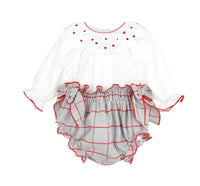 Sophie & Lucas - Girls Holiday Checks Two Piece Set
