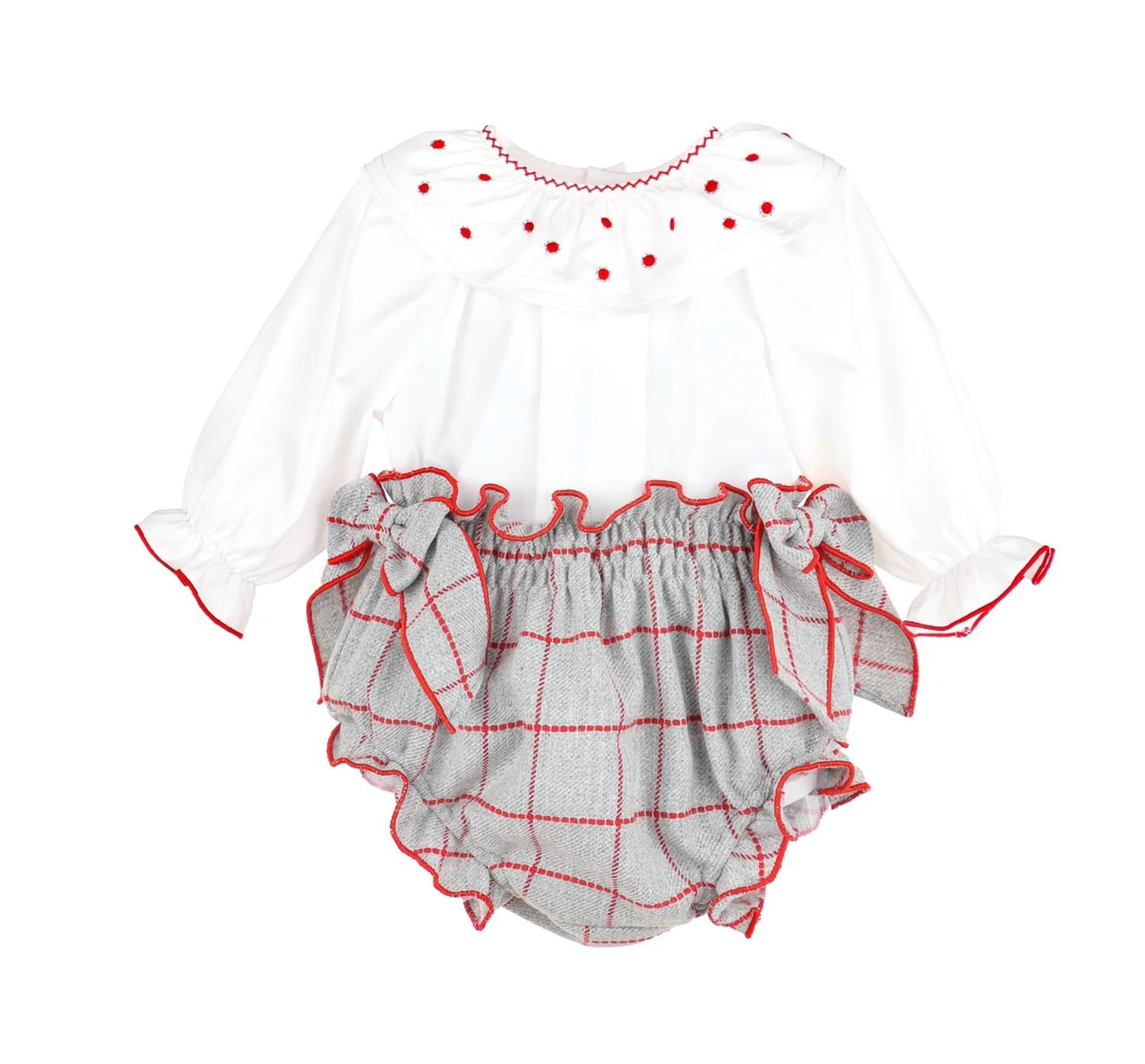 Sophie & Lucas - Girls Holiday Checks Two Piece Set