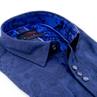 Eight X - Paisley Jacquard Button Down Shirts With Flocking Trim