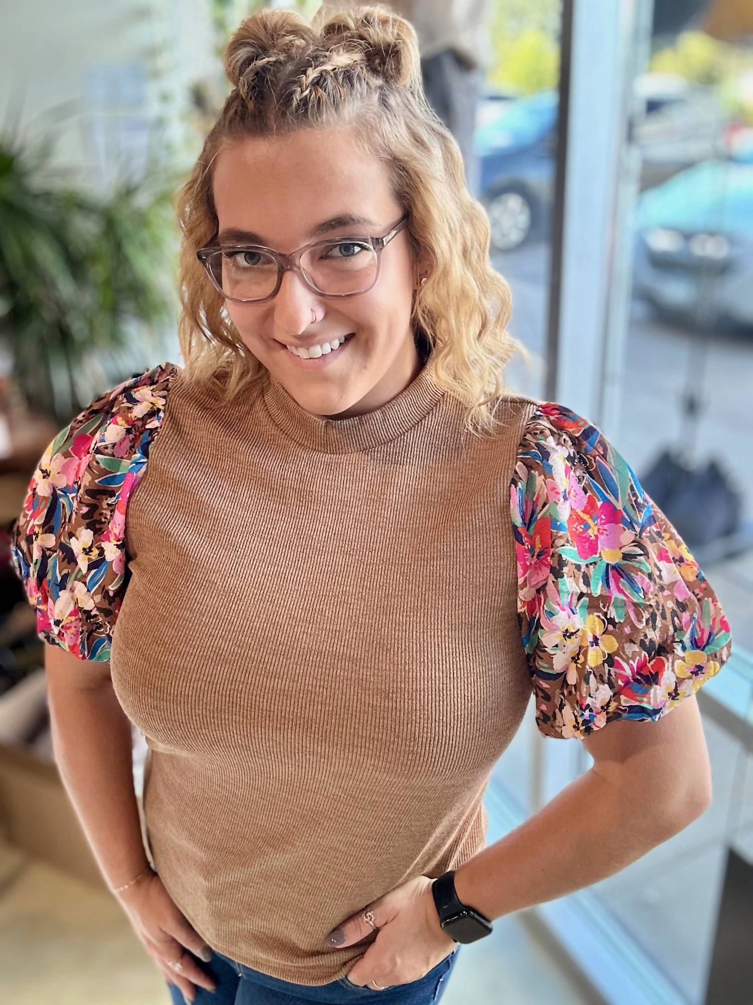Thml - Floral Fusion Knit Top