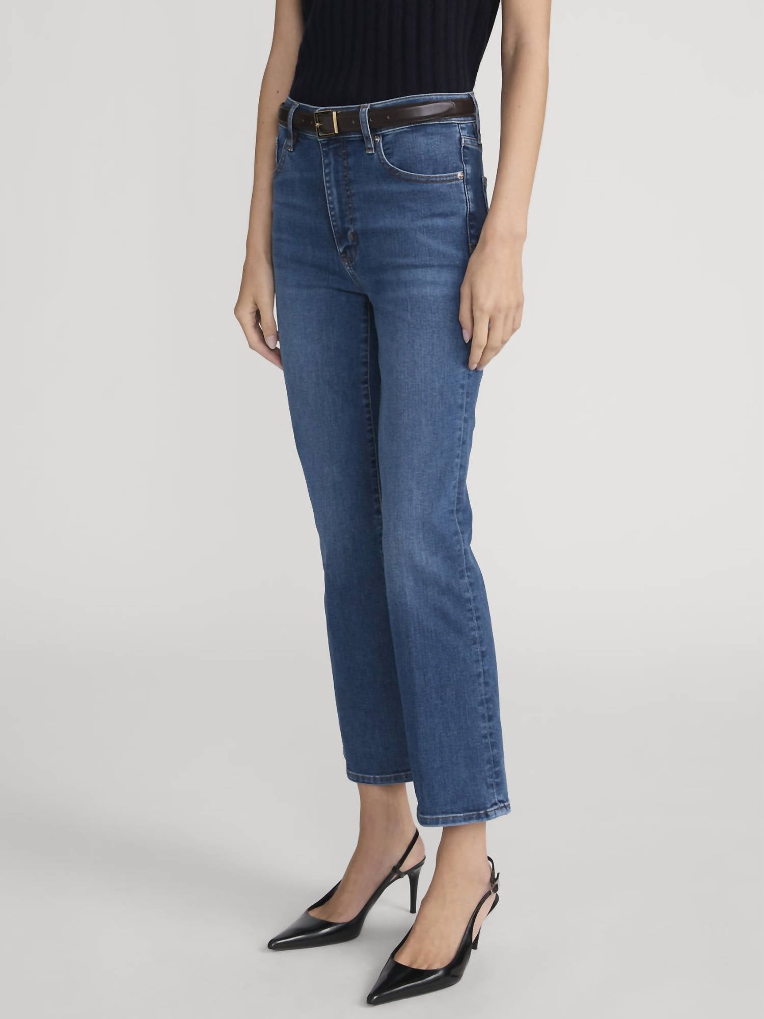FRAME The Reboot Crop Jean in foxley - women's jeans - detail view