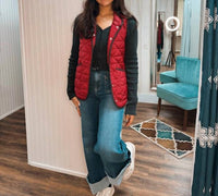 Multiples - Women's Quilted Snap Button Vest