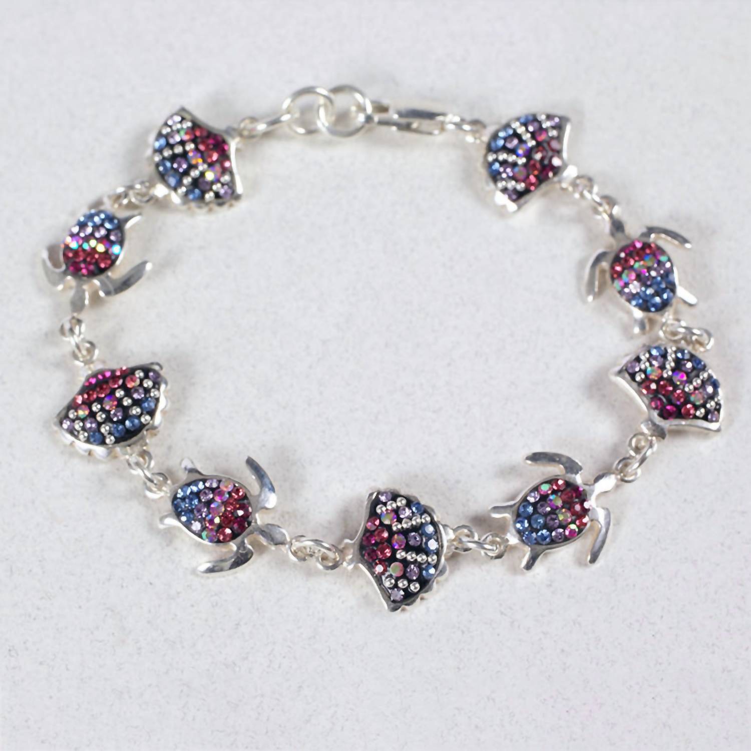 Mosaico Women's Rhinestone Sea Shell & Turtle Bracelet in multicolor - women's jewelry
