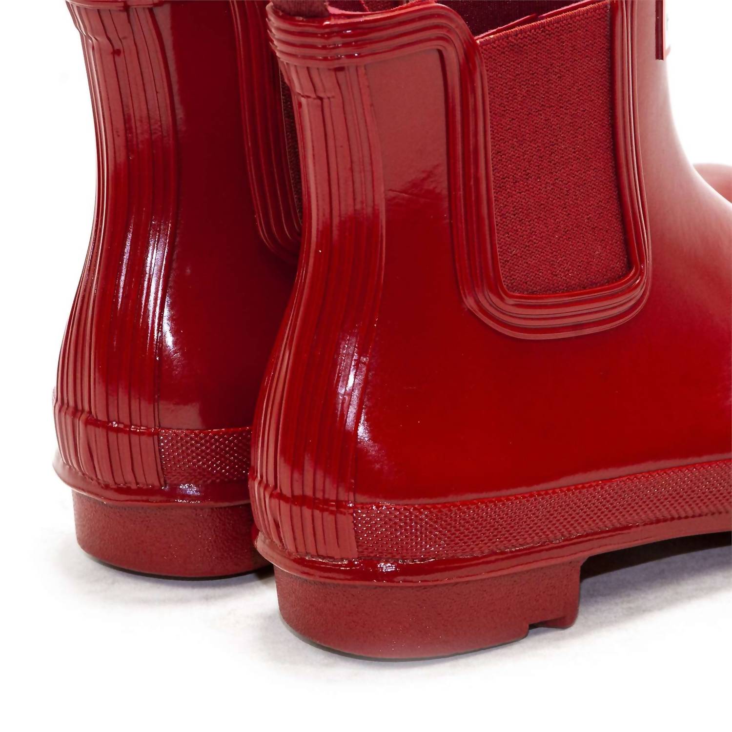 HUNTER Women's Original Gloss Chelsea Boots in military red - women's shoe - view 6