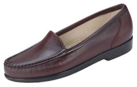 SAS Women's Simplify Moccasin Loafer in antique wine - women's flats - detail view