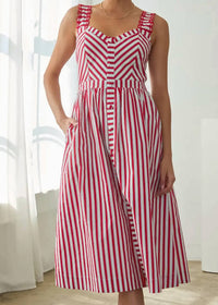 Skies Are Blue - United We Stand Stripe Midi Dress