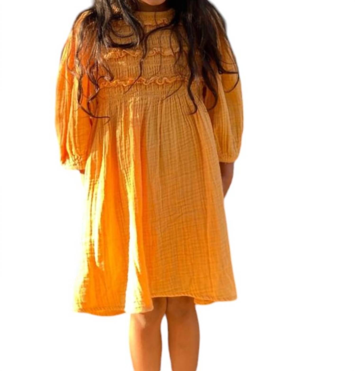 Poppet & Fox - Girl's Chelsea Shirred Peasant Dress