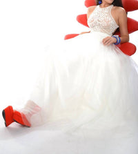 Precious Formals - Beaded Illusion Formal Ball Gown