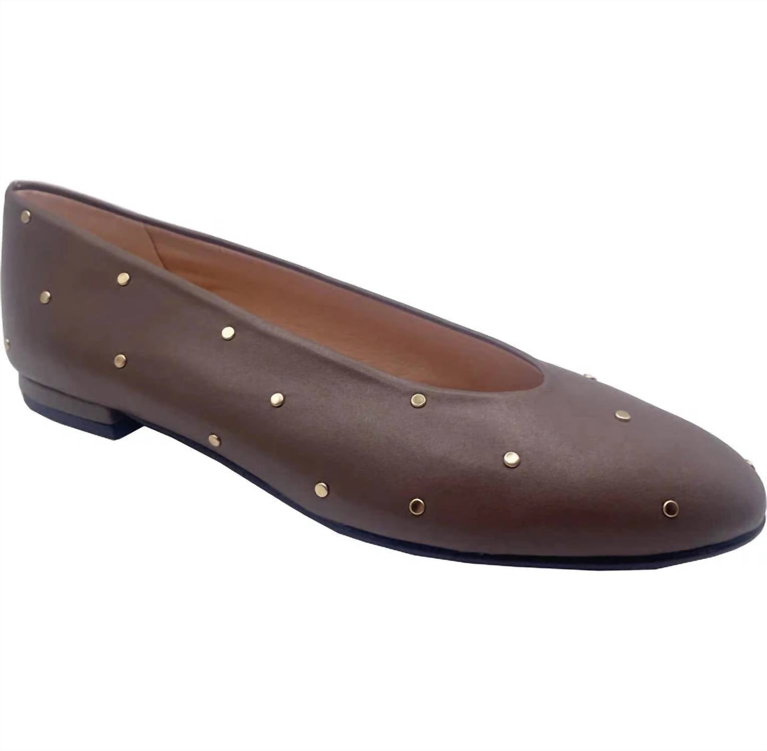 French Sole - Women's Kira Studded Leather Shoes