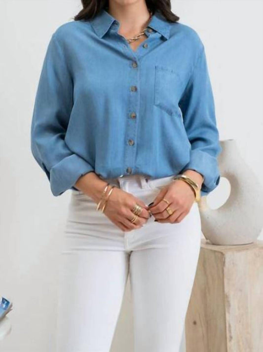 Blu Pepper - Long Sleeve Chambray Button Up Shirt