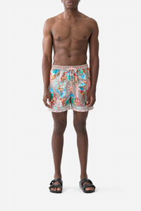 Camilla - Elastic Waist Mid Length Boardshorts