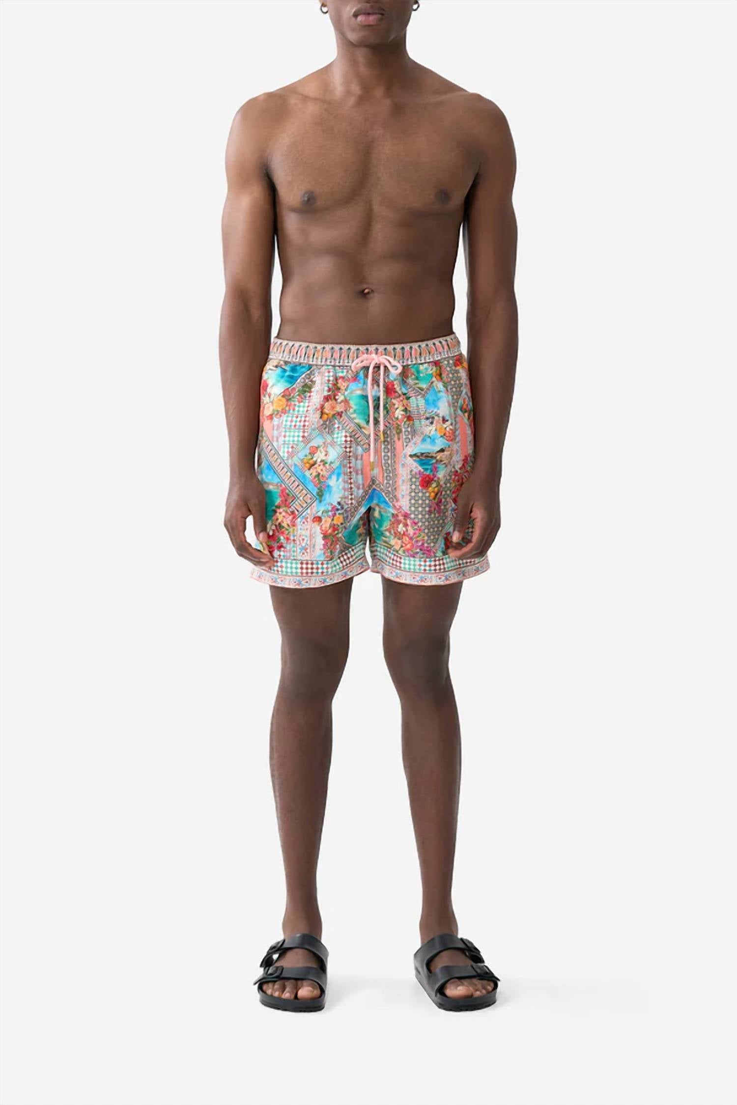 Camilla - Elastic Waist Mid Length Boardshorts