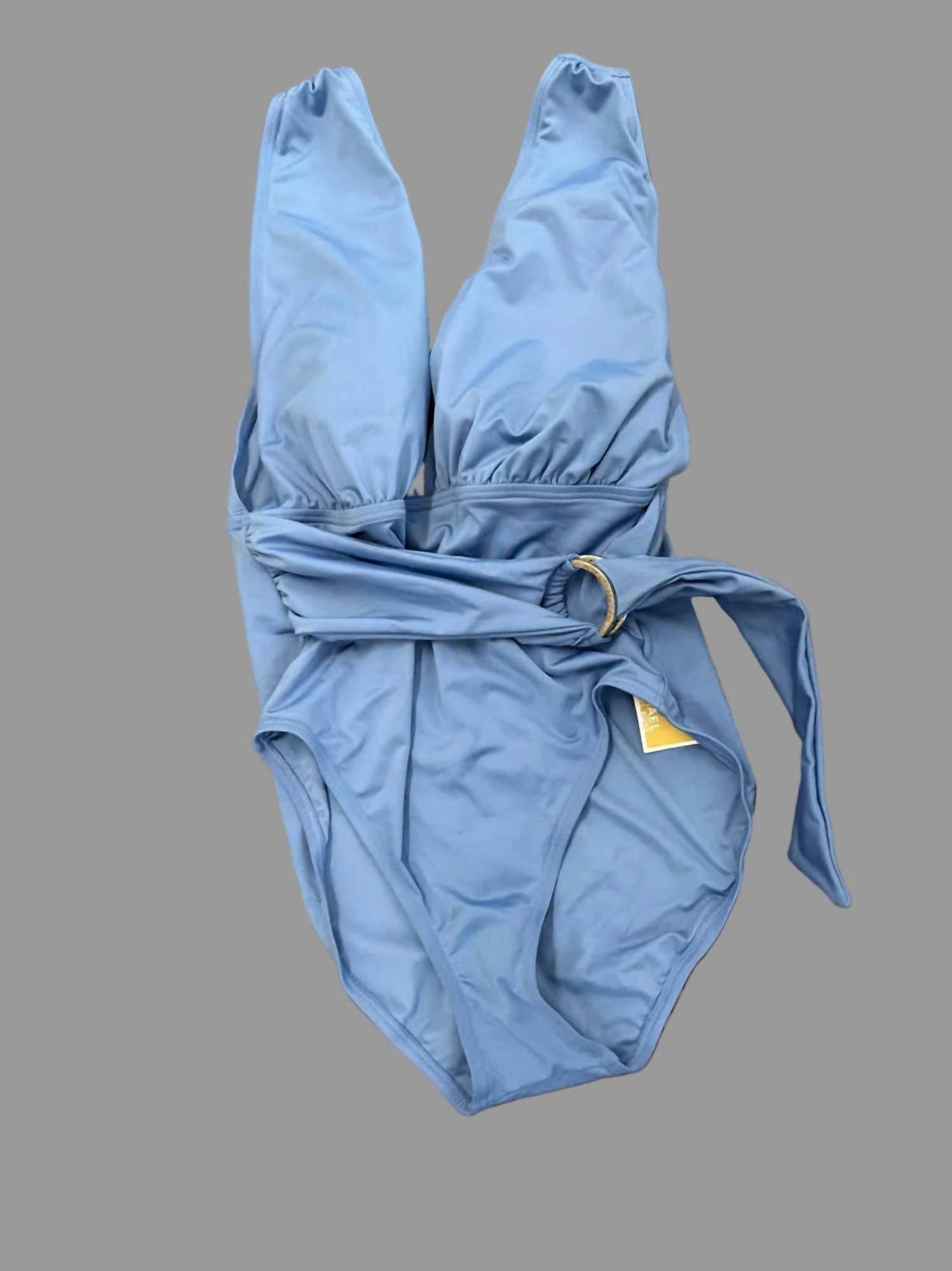 Michael Kors - Women's Belted Surplice Plunge One Piece