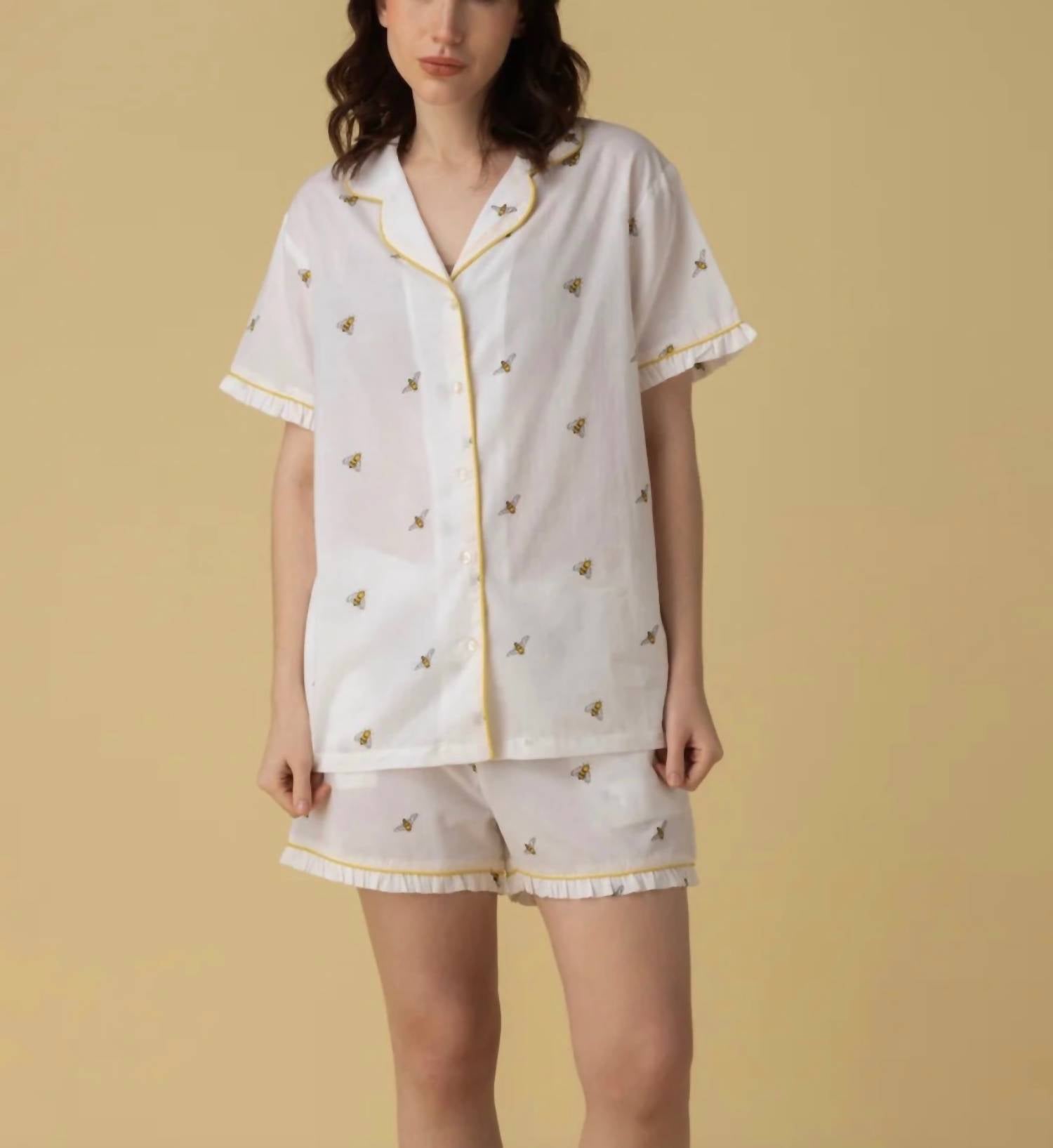 The Mahogany Store - Cotton Bee Pajama Short Set