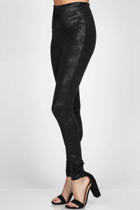 M.Rena - Women's Camo Print Leatherette Legging
