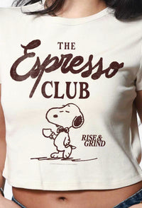 Girl Dangerous - Peanuts Espresso Club Baby Tee