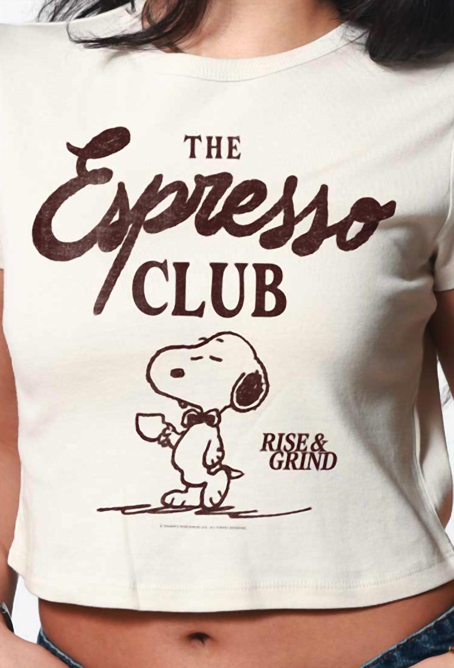 Girl Dangerous - Peanuts Espresso Club Baby Tee
