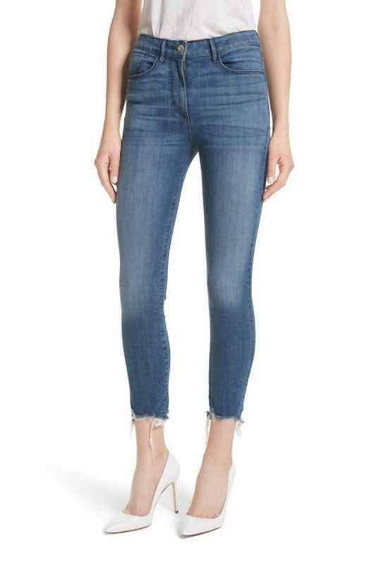 Women W3 Remo Fringed Edges Crop Skinny Denim Jeans