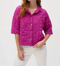 Joseph Ribkoff - Bubble Jacquard Button-down Blouse