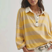 Free People - Auggie Collared Tee