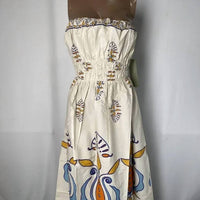 Aether Concept - Women's Strapless Lace Back Maxi Dress