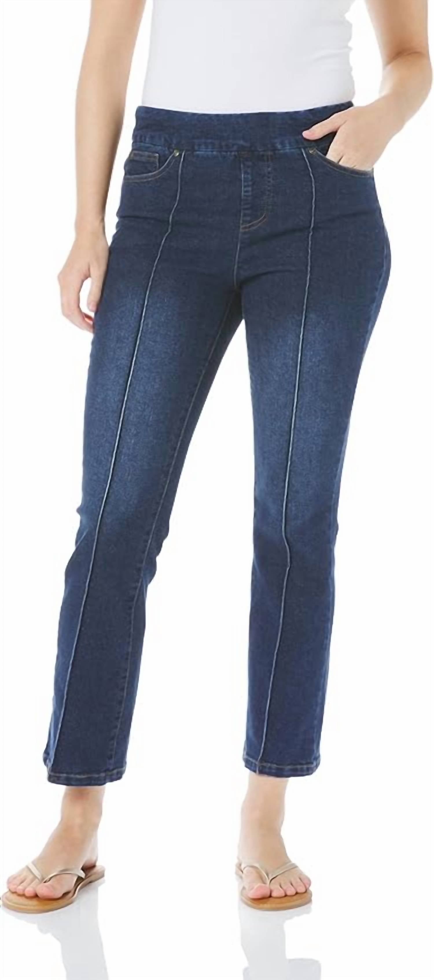 Multiples - Pull-on Pintuck Flare Jean