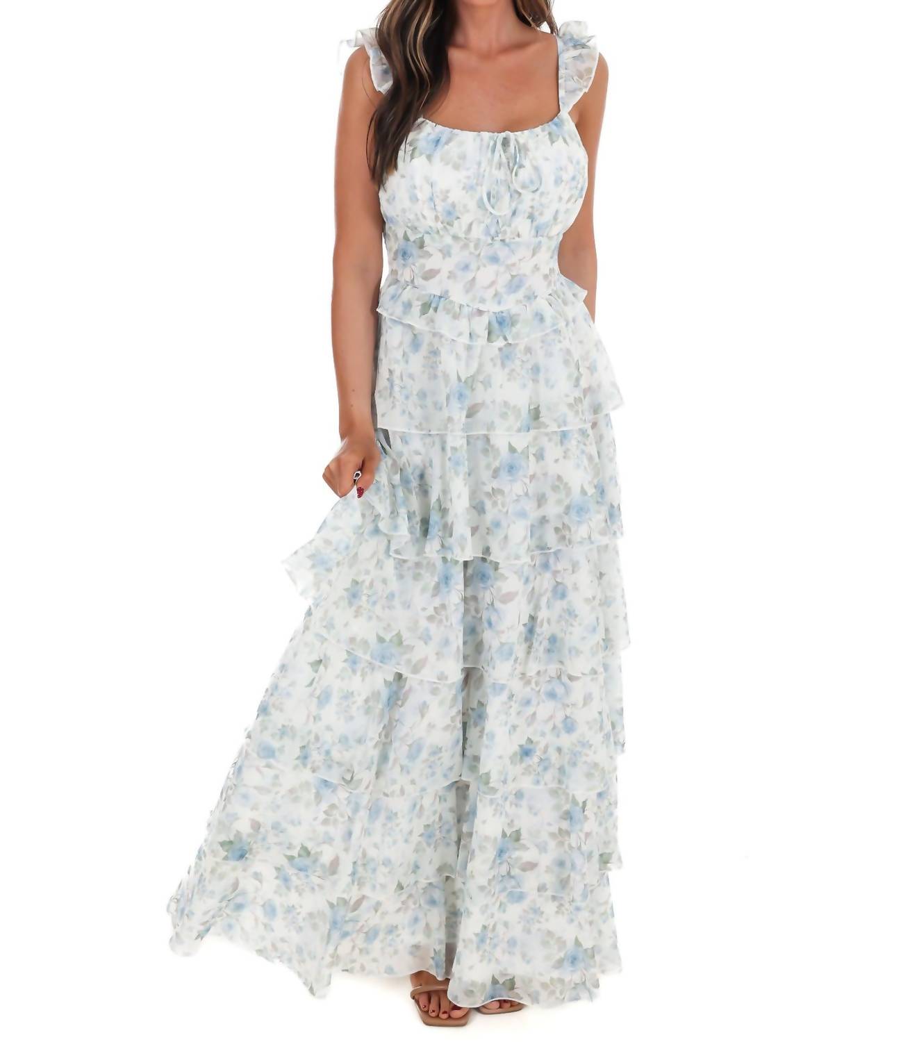In February - Quiet Detail Floral Maxi Dress