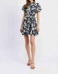 En Saison Madeline Mini Dress in navy - women's dress