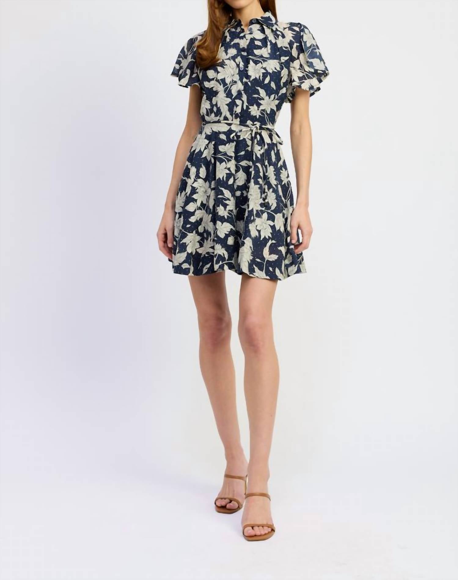 En Saison Madeline Mini Dress in navy - women's dress