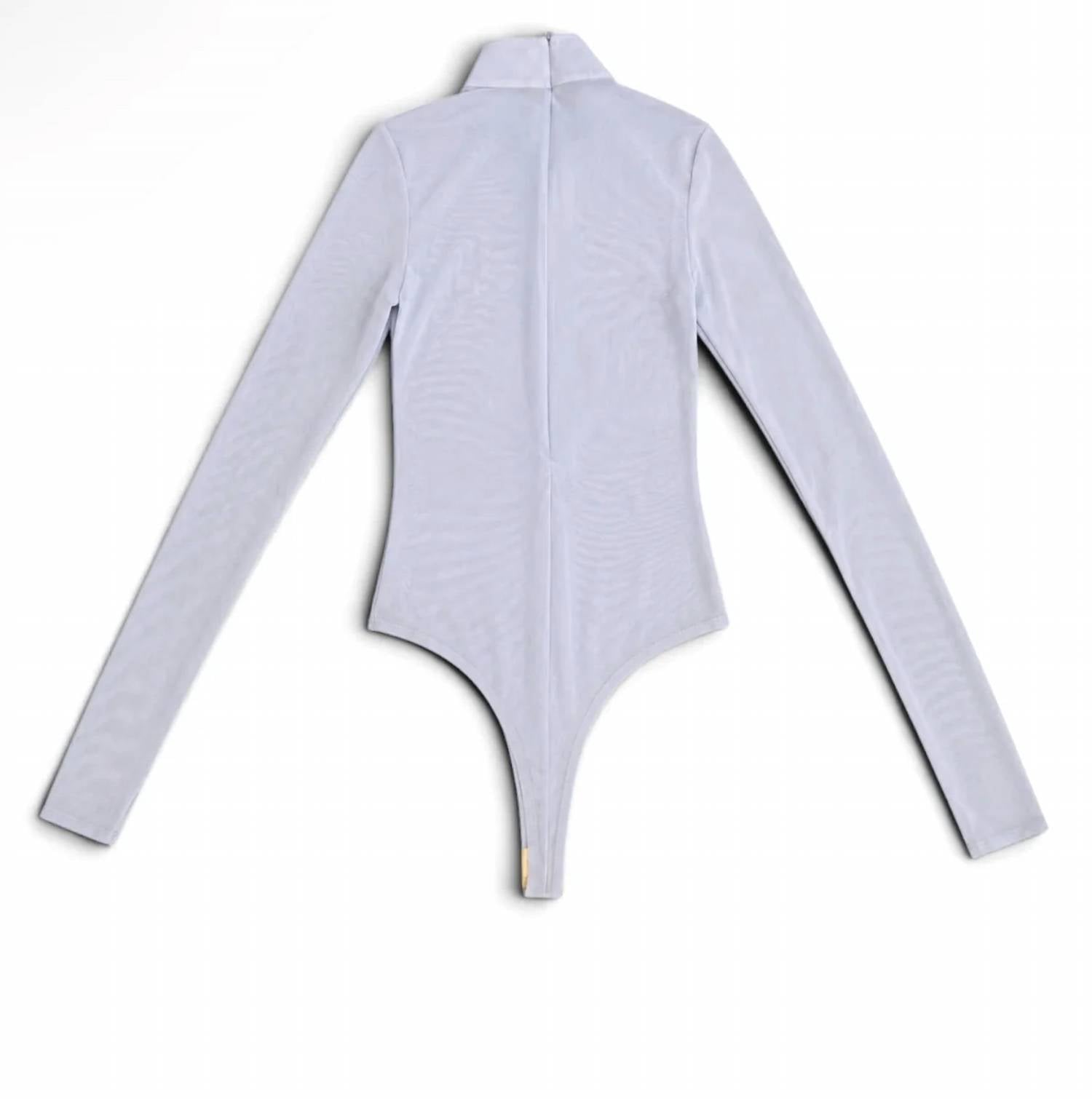 Mariandree Gaitan - Caroline Sheer Mesh Mock Neck Bodysuit
