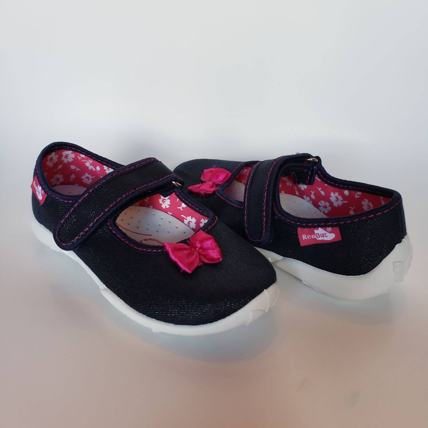 Renbut Shoes - Girl's Velcro Strap Mary Jane Casual Flat Shoe