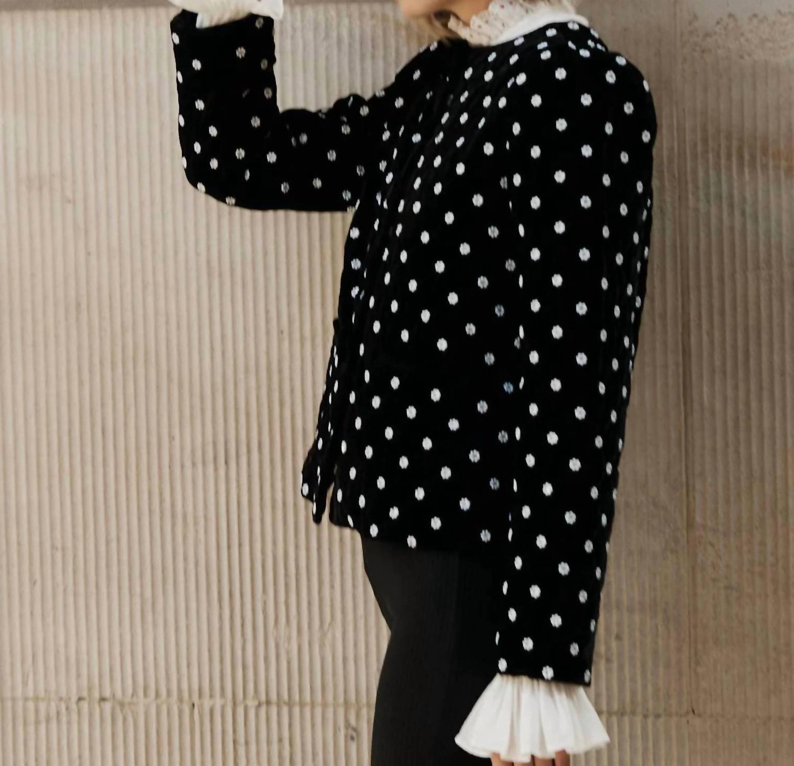 Queens of Archive Kitty Embellished Jacket in black - women's jacket - view 4