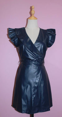 TCEC Women's Wraparound Dress in blue - women's dress