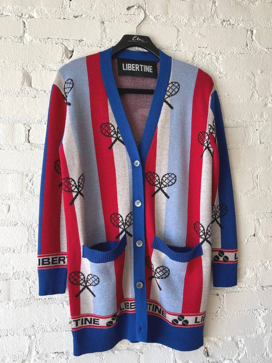 Libertine - 10 S N E 1 Tennis Stripes Cardigan
