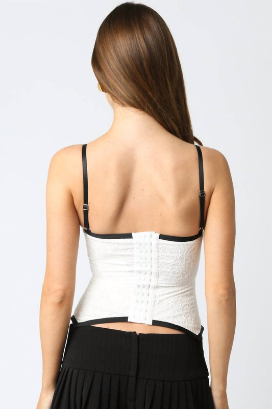 Olivaceous - Tara Corset Bow Detail Tank