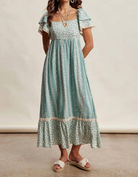 Listicle - Willow Mist Floral Maxi Dress