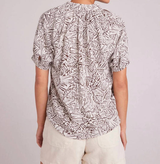 Bella Dahl - Short Sleeve Print Shirred Raglan Shirt