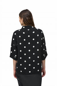 Joseph Ribkoff - Jacquard Sweater Dot Print Top