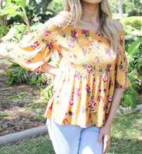 Ricki'S - Off Shoulder Shirred Floral Top