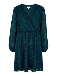 APRICOT Chevron Jacquard Wrap Dress in green - women's dress - view 4
