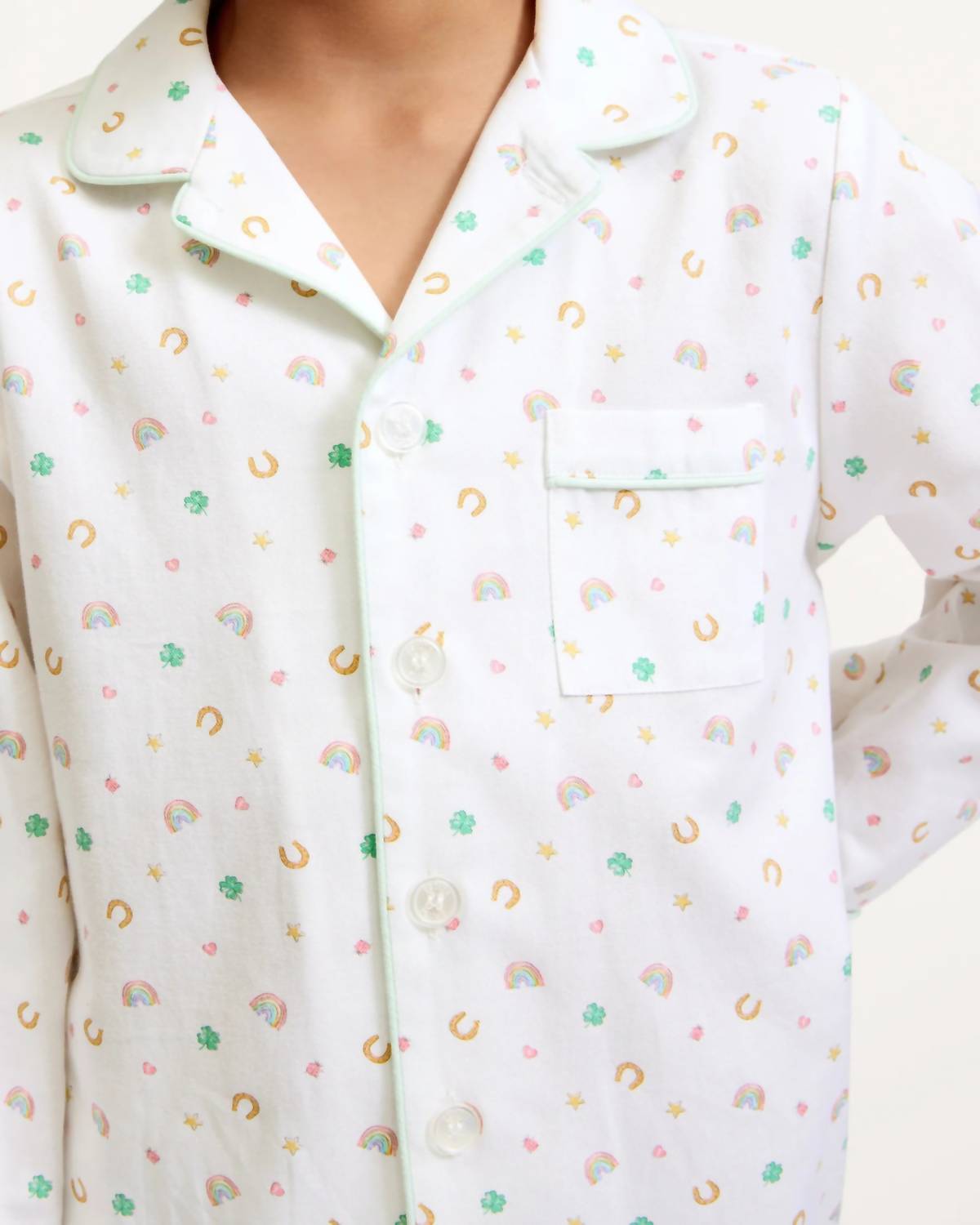 Petite Plume Kid's Twill Pajama Set in good luck charms - kids' sleepwear - view 4