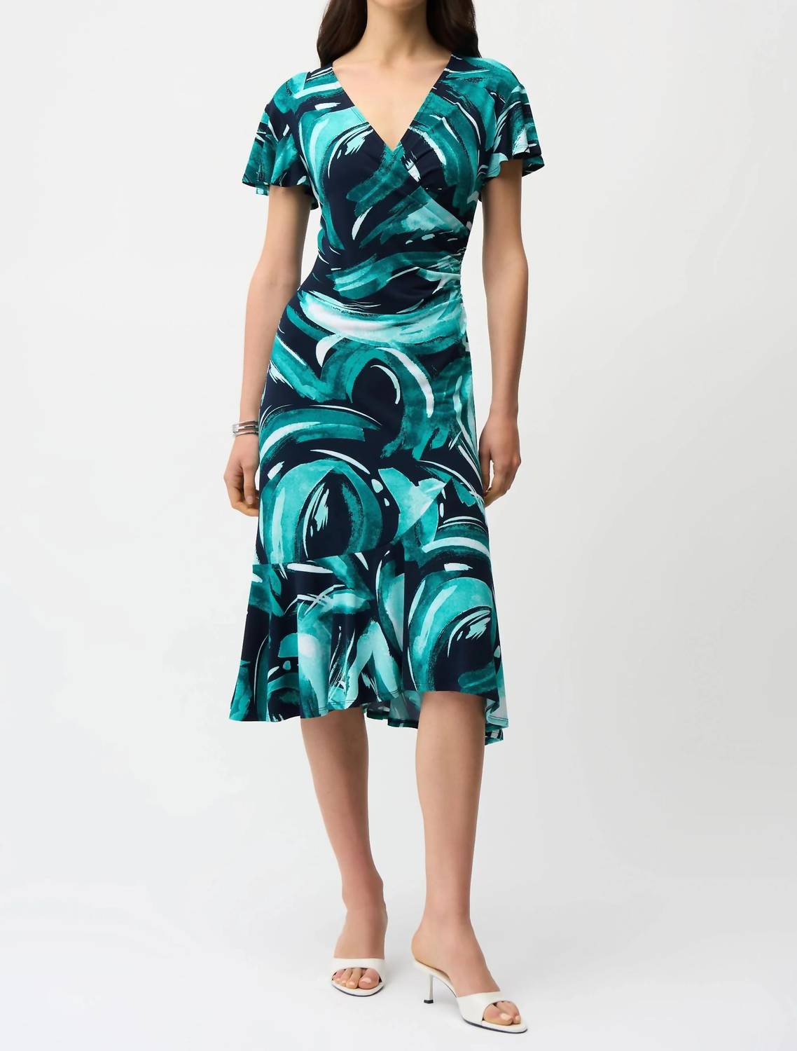 Joseph Ribkoff - Abstract Midi Flared Dress