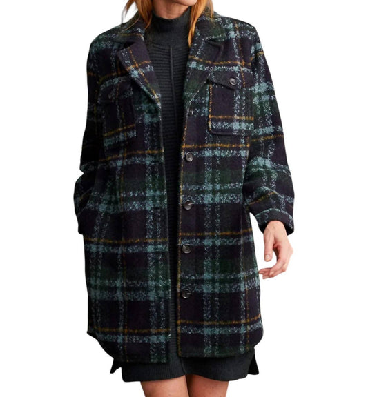 Tribal - NOTCH COLLAR BOUCLE PLAID JACKET