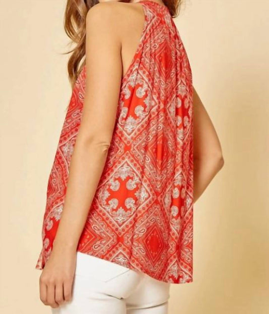 Andree By Unit - Bandana Embroidered Tank Top - Plus