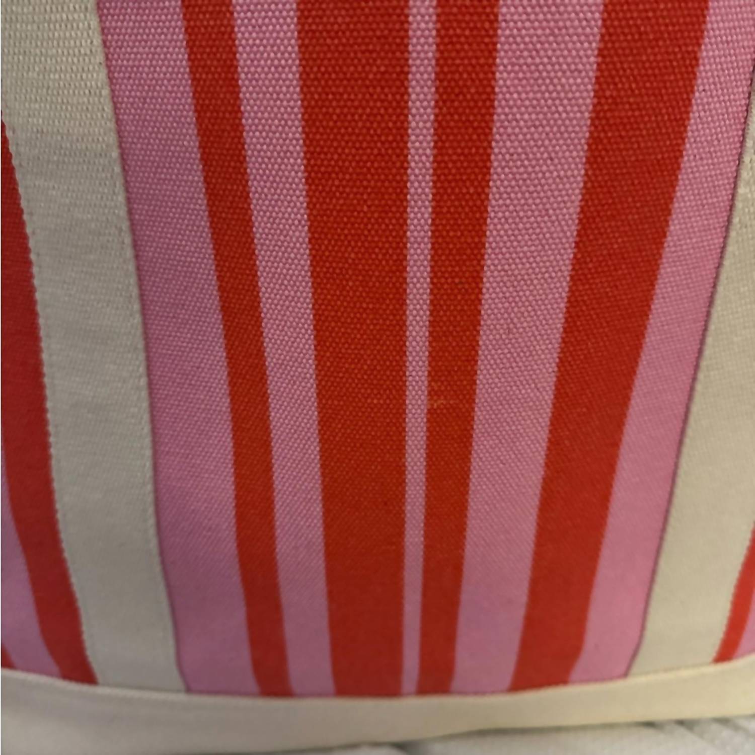 AQUA Women's Striped Tote Bag in red and pink - women's bag - view 4