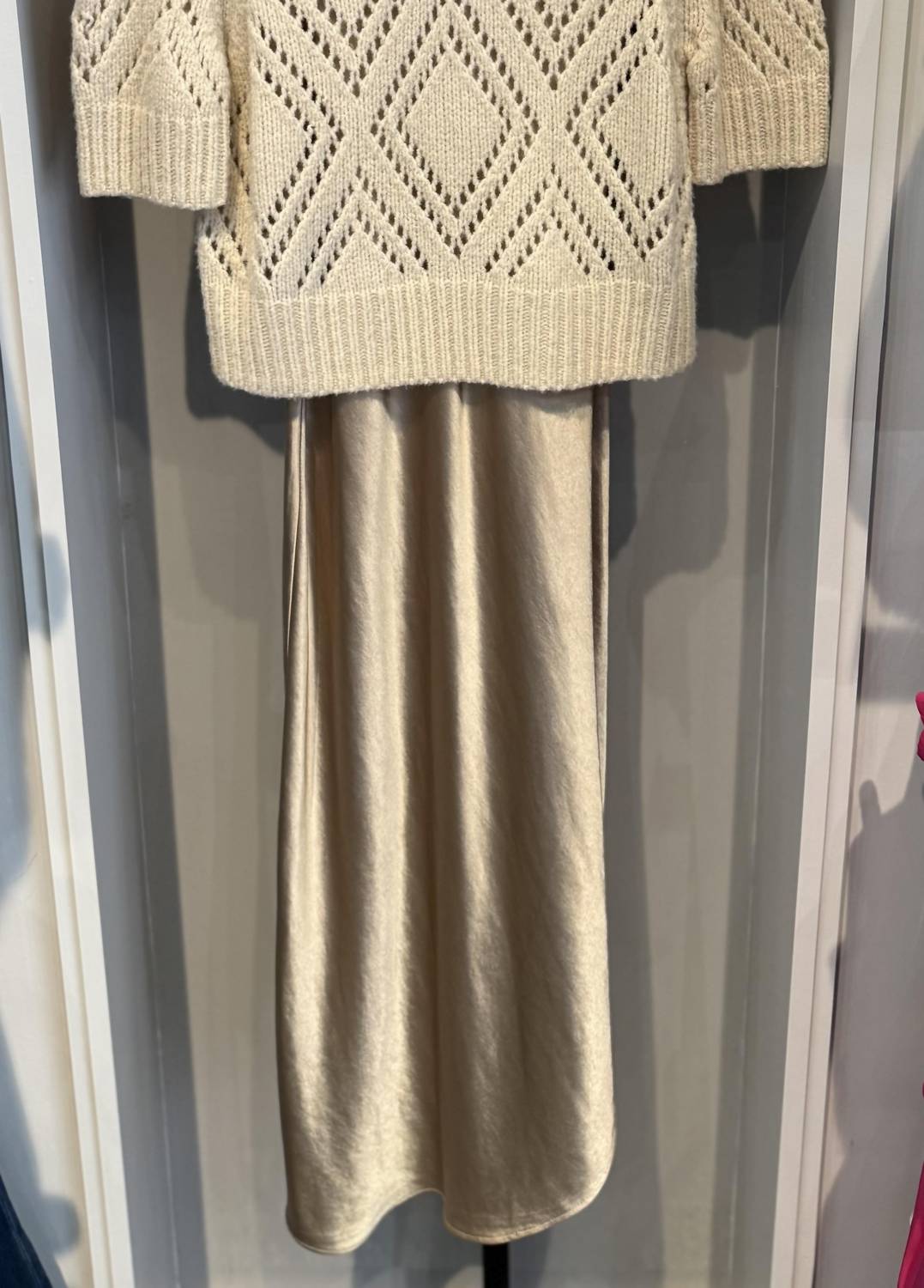 Design History - Women's Short Sleeve Sweater Slip Dress