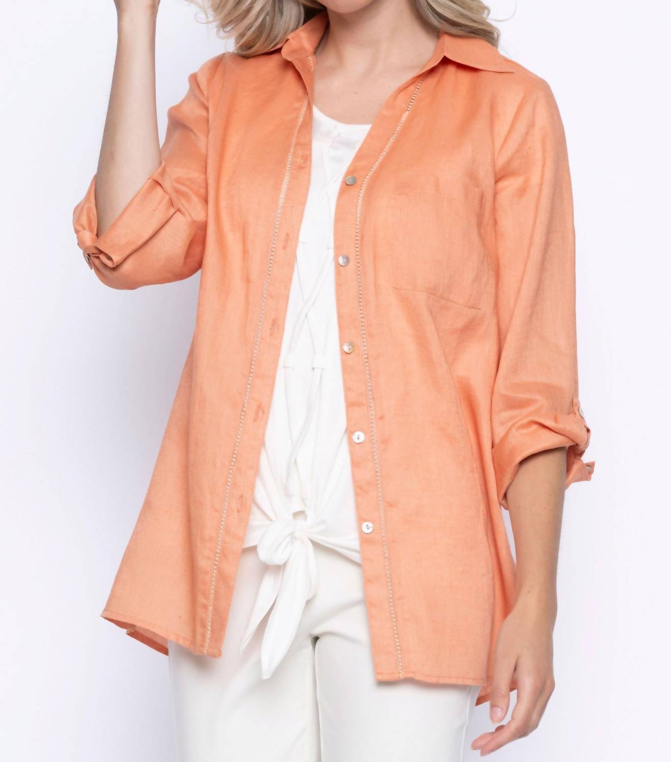 Picadilly - Quarter Sleeve Button Down Shirt