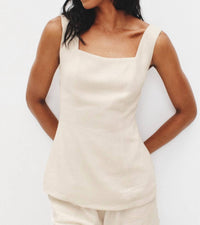Moon River - Square Neck Linen Top