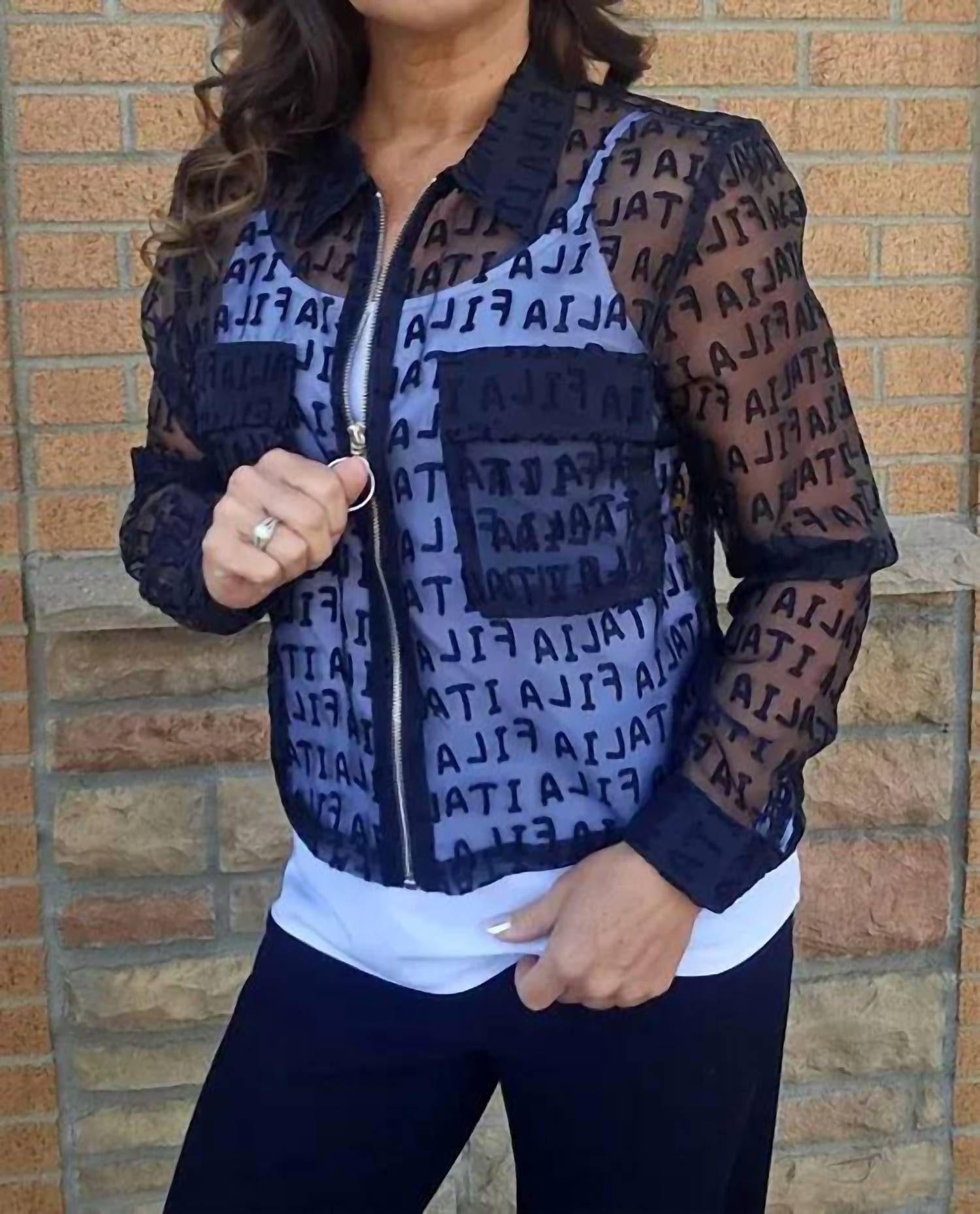 Picadilly - Zip-front Cropped Embellished Jacket