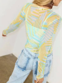 Never Fully Dressed - Western Abstract Long Sleeve Top